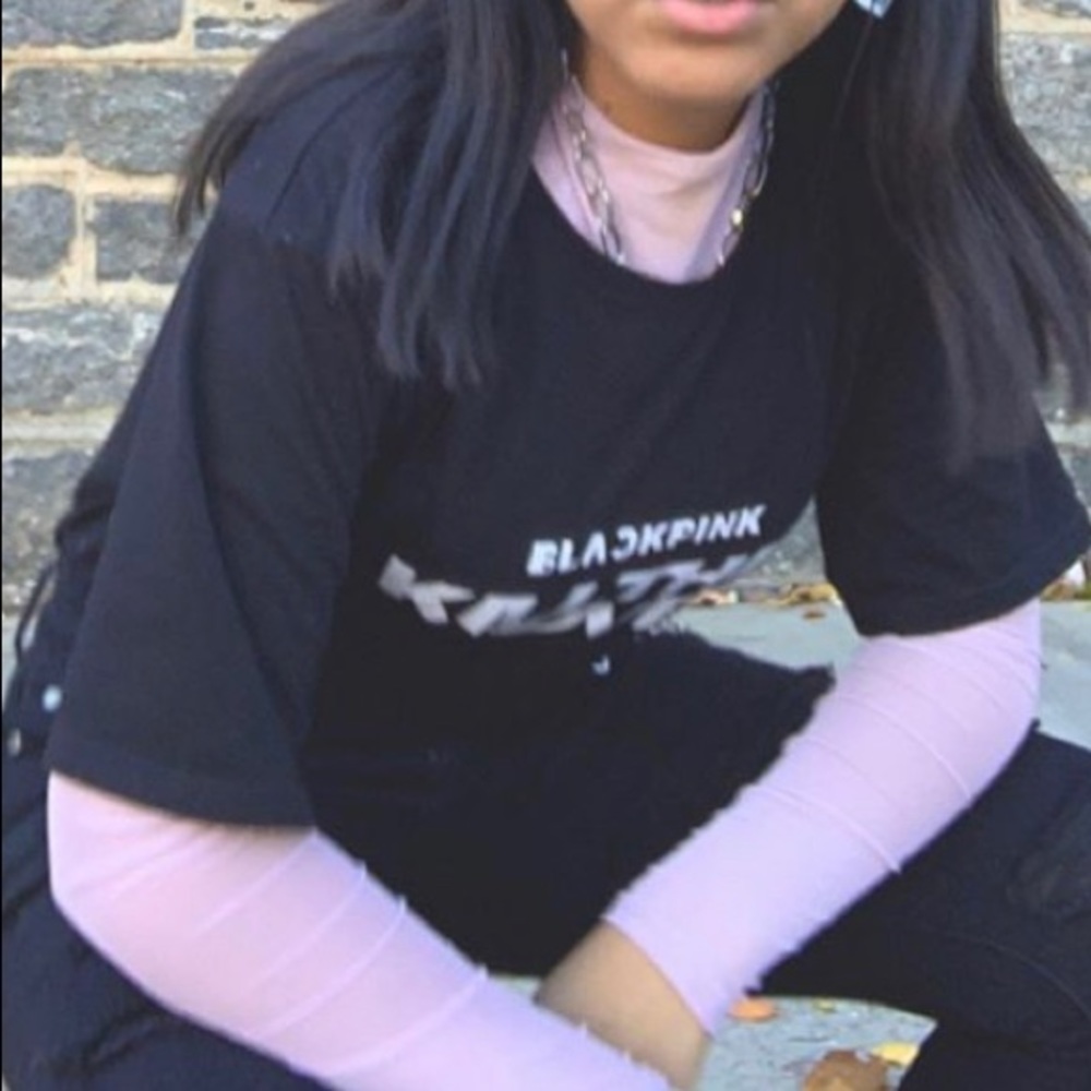 Long-Sleeve Mesh Top